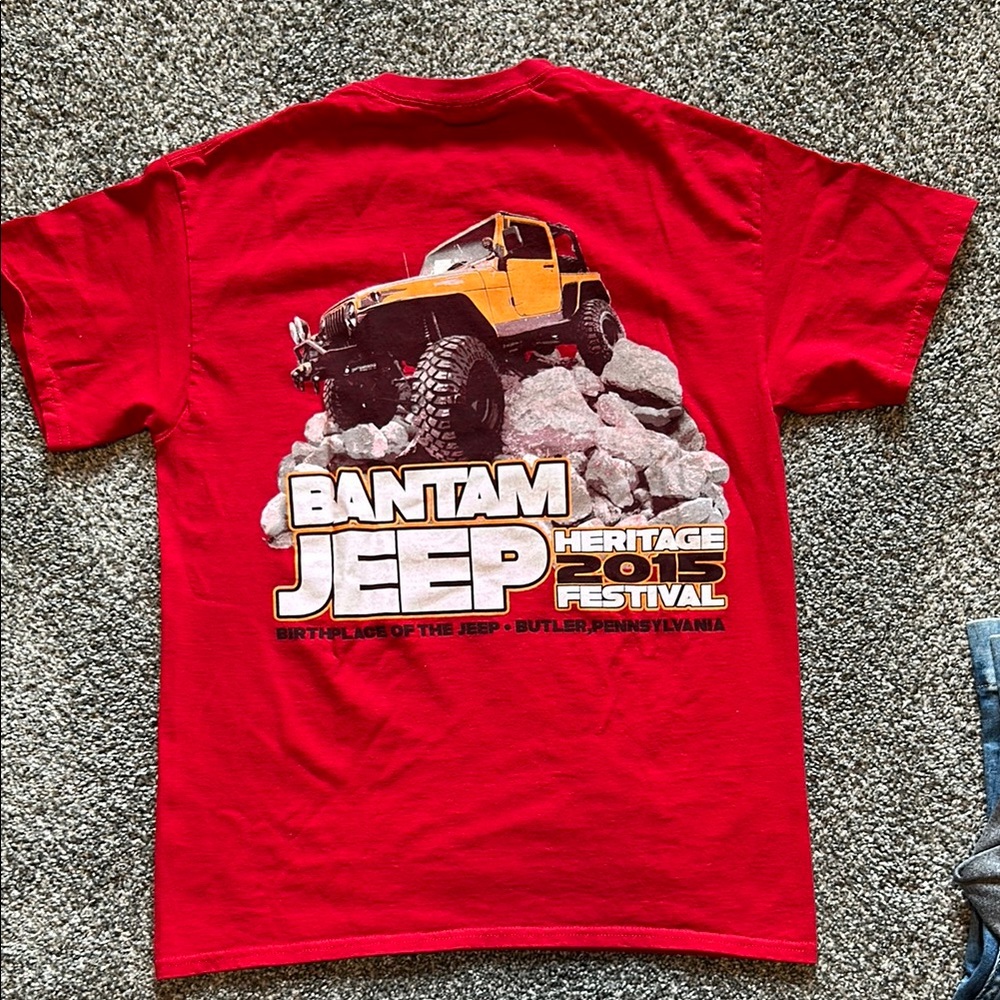 Red Jeep t shirt
